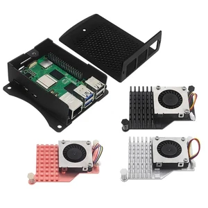Durable Aluminum Alloy Case for RPI 5 Board with Metal Heatsink Cooling Fan - Afbeelding 1 van 12