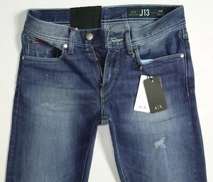 NEW A I X Armani Exchange J13 Jeans in Blue Size W28xL34 SLIM 98% Cotton - Picture 1 of 12