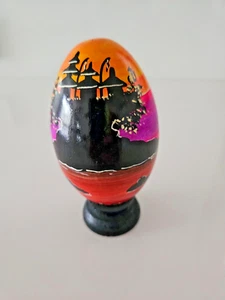 🕉  BEAUTIFUL BALI HAND PAINTED EGG. COLOURFUL ORNAMENTAL PIECE. HOMEWARES. 🕉 - Bild 1 von 7