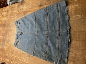 Christopher And Banks Woman’s A-line Denim Midi Skirt Sz 4 - Picture 1 of 6