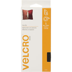 VELCRO(R) Brand Iron-On Tape 3/4"X5'-Black -91028