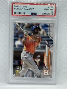 2020 Topps # 276 YORDAN ALVAREZ RC Rookie GEM MINT PSA 10 Houston Astros
