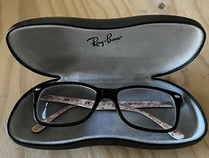 Ray Ban RB5228 Black, White & Red Signature Reading Glasses Only Frame With Case - Picture 1 of 6
