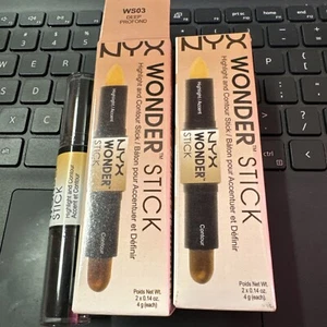 Lot of 2 - NYX Wonder Stick Highlight & Contour, # WS03 Deep Profond. Brand New - Picture 1 of 3