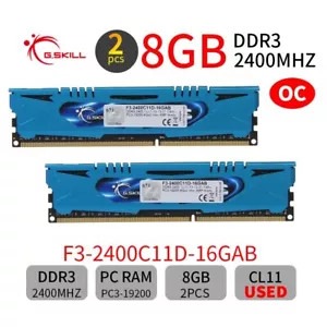 G.Skill ARES 16GB 2x8GB OC DDR3 2400MHz PC3-19200U CL11 240Pin DIMM Memory SDRAM - Picture 1 of 8
