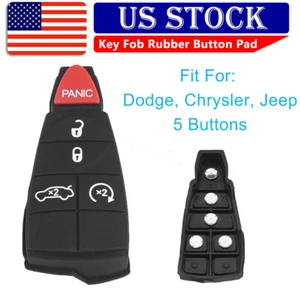 Replacement Key fob Rubber 5 Button for 2008 2009 2010 2011 Chrysler 300 - Foto 1 di 8
