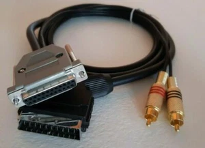 Commodore Amiga A500 A600 A1200 A2000 A4000 RGB Scart Gold TV Videokabel *NEU* - Bild 1 von 5