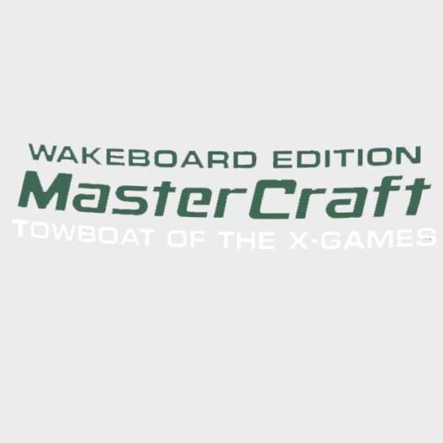 MasterCraft Båt Dekaler Sticker | Wakeboard Edition X-Games Green Vit