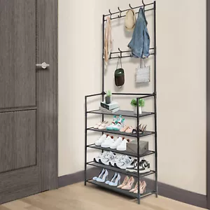 Coat 3-in-1 Kzhmlvpc Shoe Rack, Storage Hat, With Rack Shoe Multipurpose Doorway - Picture 1 of 10
