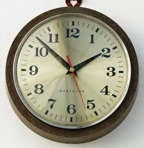 Vintage 21cm Westclox Wall Clock - Mid Century Style Retro Style Clock Gift - Picture 1 of 3