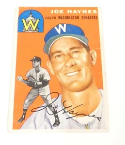 1954 TOPPS JOE HAYNES BASEBALL CARD WASHINGTON SENATORS - Imagen 1 de 2