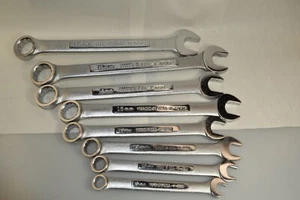 Craftsman USA 12-Pt Metric Combination Wrenches 9mm-17mm Forged in US, Clean ea - Foto 1 di 17