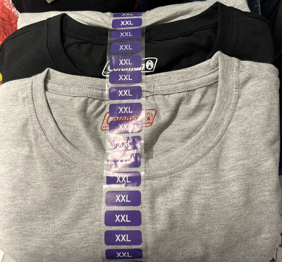 Coleman Hombres 2X Camiseta Bolsillo Manga Corta Gris/Negro--Paquete de 2--NUEVO CON ETIQUETAS Foto 1 de 1