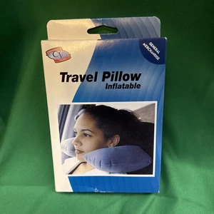NEU Aufblasbares Reise Nackenkissen - waschbar - kommt mit Tragetasche - Bild 1 von 3