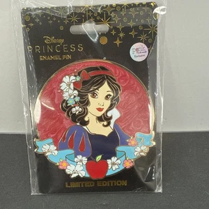 Disney Pin Pink A La Mode Floral Princess 3" Snow White LE 300 Limited Pin - Picture 1 of 6