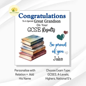 CONGRATULATIONS ON YOUR EXAM RESULTS - GCSE, A-LEVEL, HIGHERS, NATIONAL 5 - BOYS - Picture 1 of 14
