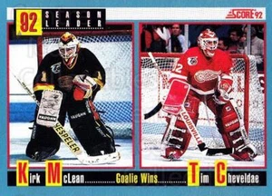 1992-93 Score Canadian #417 Tim Cheveldae, Kirk McLean - Picture 1 of 1