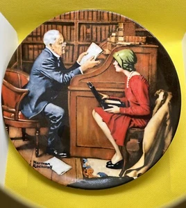 Knowles collector plate Norman Rockwell "The Professor” 1986 - Picture 1 of 2