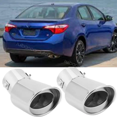 Exhaust Pipe Tail Muffler For Toyota Corolla Camry 1.5" to 2.1" Tail Throat 2PCS Foto 1 de 4