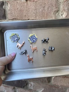 Mini Animal Magnets Cat, Llama, Owl Pottery Metal - Picture 1 of 4