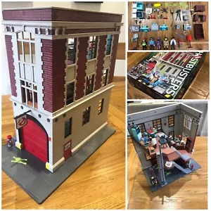 Playmobil Ghostbusters Firehouse 9219 Set with 5 x Figures - 100% Complete + Box - Picture 1 of 22