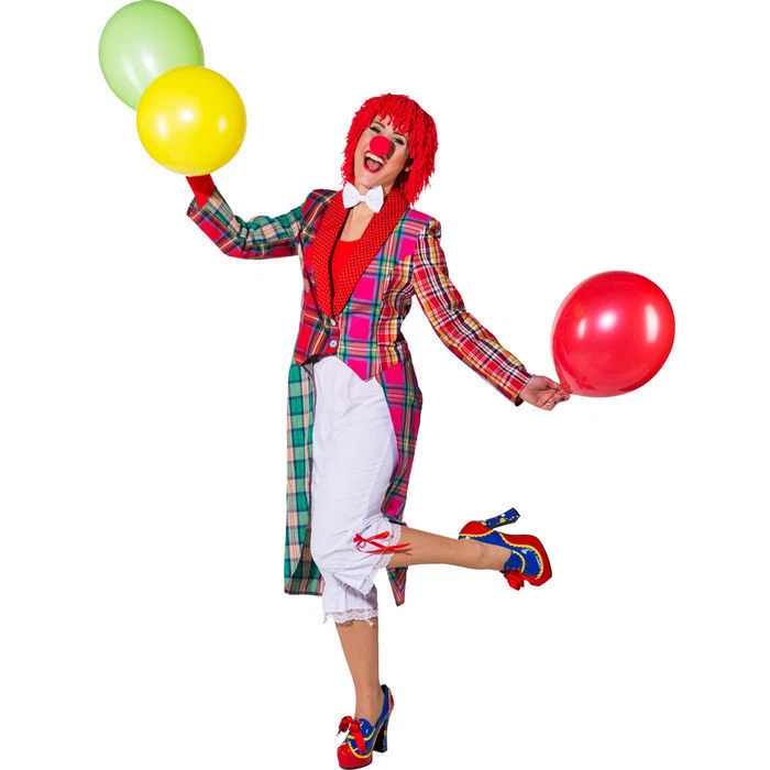 ORLOB Damen-Kostüm Patchwork Frack Clown