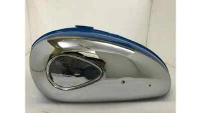 BSA C15 CROMO Y AZUL PINTADO ACERO GAS COMBUSTIBLE TANQUE GASOLINA | Apto para Foto 1 de 4