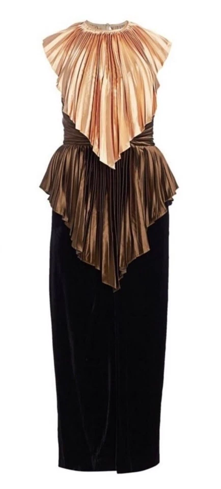 Gucci Colorblock Plisse Cape Dress - Image 1 of 1