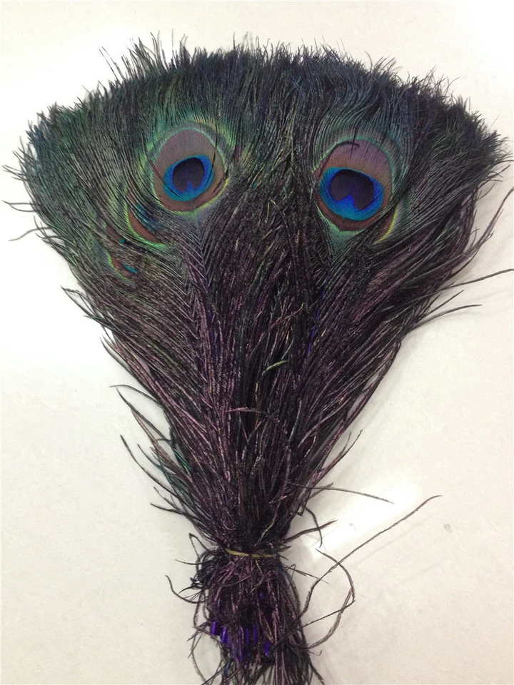 100-200pcs Natural peacock feather eyes 10 colors 10-12inch/25-30cm Diy carnival - Image 1 of 1