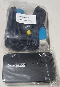 HDMI KVM HD VIDEO KVM SWITCH 2 PORT 4K HK201 - Picture 1 of 6
