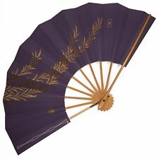Japanese Vintage Unused Purple Willow Design Maiogi Folding Dance Fan: Jul22-N