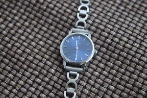 Reloj de cuerda manual vintage RADO plata lepor señora esfera azul A5107310 raro - Imagen 1 de 7