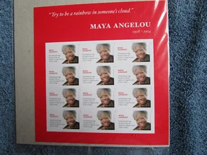Forever USA Stamps 12 Maya Angelou Mint New Unused 160-73-195 - Picture 1 of 2