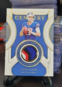 2021 National Treasures Josh Allen 21/49 Century Materials 4 Clr 🔥GAME WORN🔥