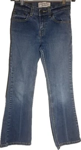 Levi Junior Girls Sz 10 Bootcut Jeans 24 x 24 Mid Rise Stretch Levis Retro Look - Picture 1 of 11