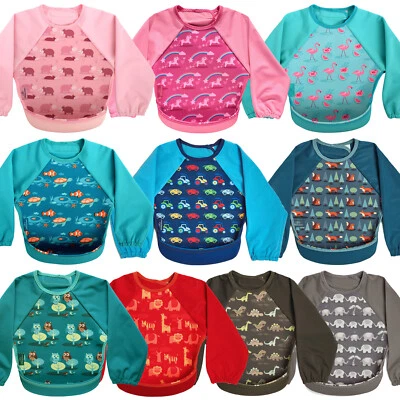 Bibetta UltraBib with sleeves - feeding weaning waterproof bibs with sleeves