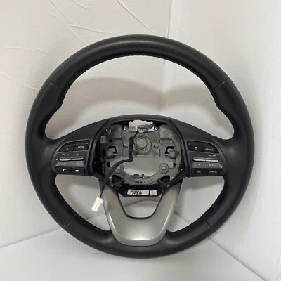 2018-2021 Hyundai Kona Steering Wheel Black Leather OEM 56100-J9380-UN5 - Image 1 of 4
