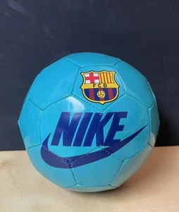 Nike FC Barca Mini Soccer Ball Size 1 Teal Blue Red FCB - Picture 1 of 5