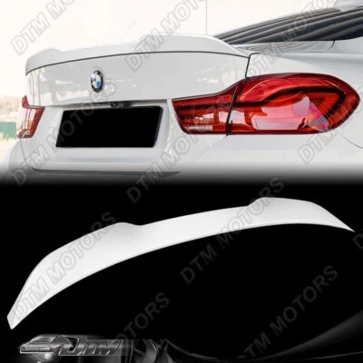 Alerón de maletero estilo V blanco perla para BMW 420i 430i 440i F32 14-20 con potencia Foto 1 de 4