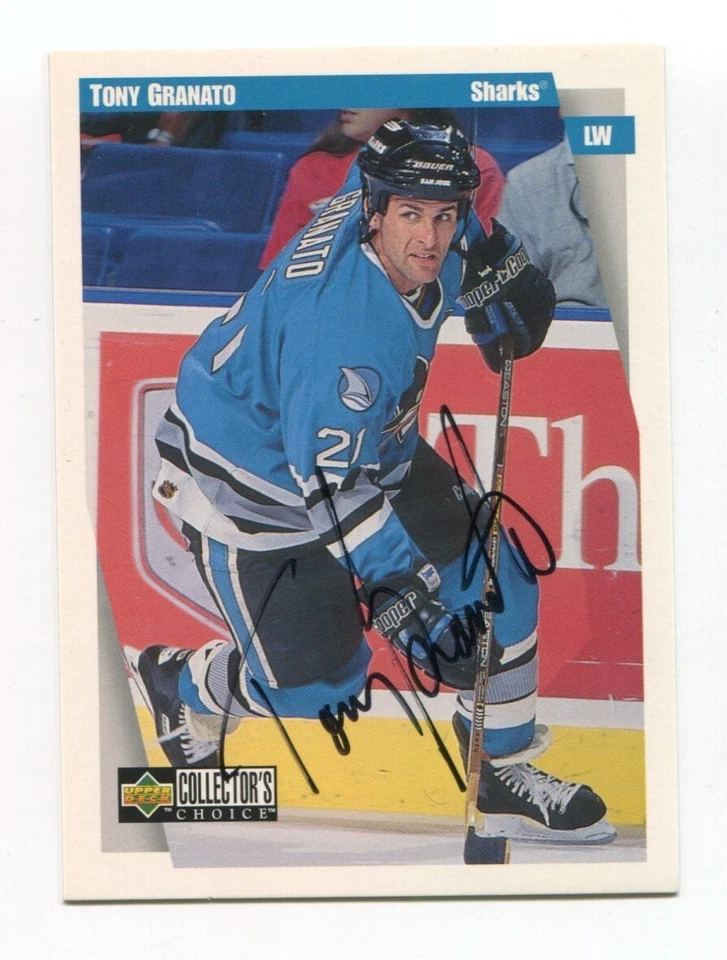 1997-98 Upper Deck CC Tony Granato Signed Card Hockey NHL Autographed AUTO #218 - Image 1 of 2