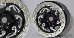 SSD RC 1.9" Champion (Black/Silver) Beadlock Wheels (2 wheels/1pair) - Picture 1 of 2