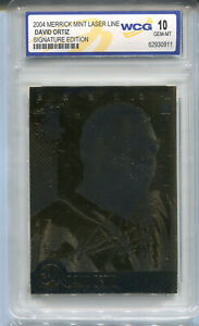 2004 David Ortiz  Merrick Mint Gold Laser Line  Card Gem 10