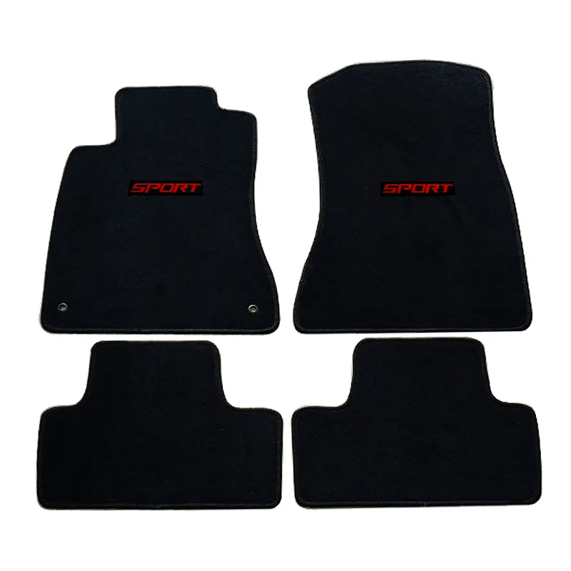 For 06-13 Lexus IS250 IS350 Nylon Black Floor Mats Carpets w/ Red Sport Foto 1 de 1