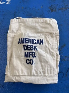 Vintage 1960s American Desk Mfg. Co. Canvas Apron Temple Texas Advertising - Picture 1 of 16