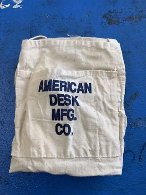 Vintage 1960s American Desk Mfg. Co. Canvas Apron Temple Texas Advertising - Image 1 of 4