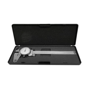150mm Precision Metric Dial Caliper 0.02mm Stainless Steel Graduation Shockproof - Picture 1 of 8
