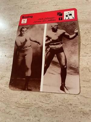 1979 Sportscaster Boxing Card #60-11 Jack Johnson VS Jim Jeffries NR-MT - Image 1 of 2