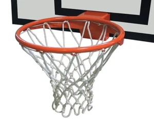 (03) CANESTRO BASKET PROFESSIONALE RECLINABILE IN ACCIAIO A 3 MOLLE + RETE MM 7 - Foto 1 di 1