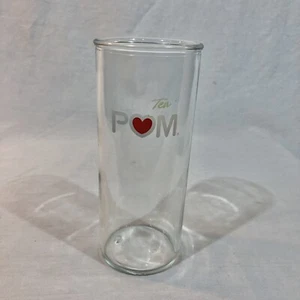 Vaso de vidrio transparente Pom Tea vintage 16 OZ corazón hoja logotipo esquí 21 - Imagen 1 de 8