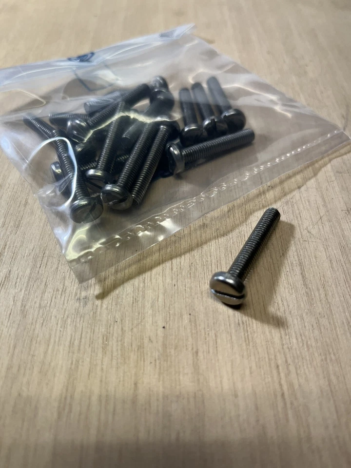 VITE ACCIAIO INOX M5X30 TESTA CILINDRICA PIANA CON IMPRONTE A TAGLIO FD8 15PZ. - Immagine 1 di 1